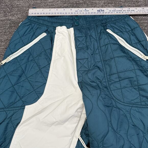 Free People Landscape View Ski Pants Women Blue Puffer Quilted Winter Outdoor - Picture 7 of 13